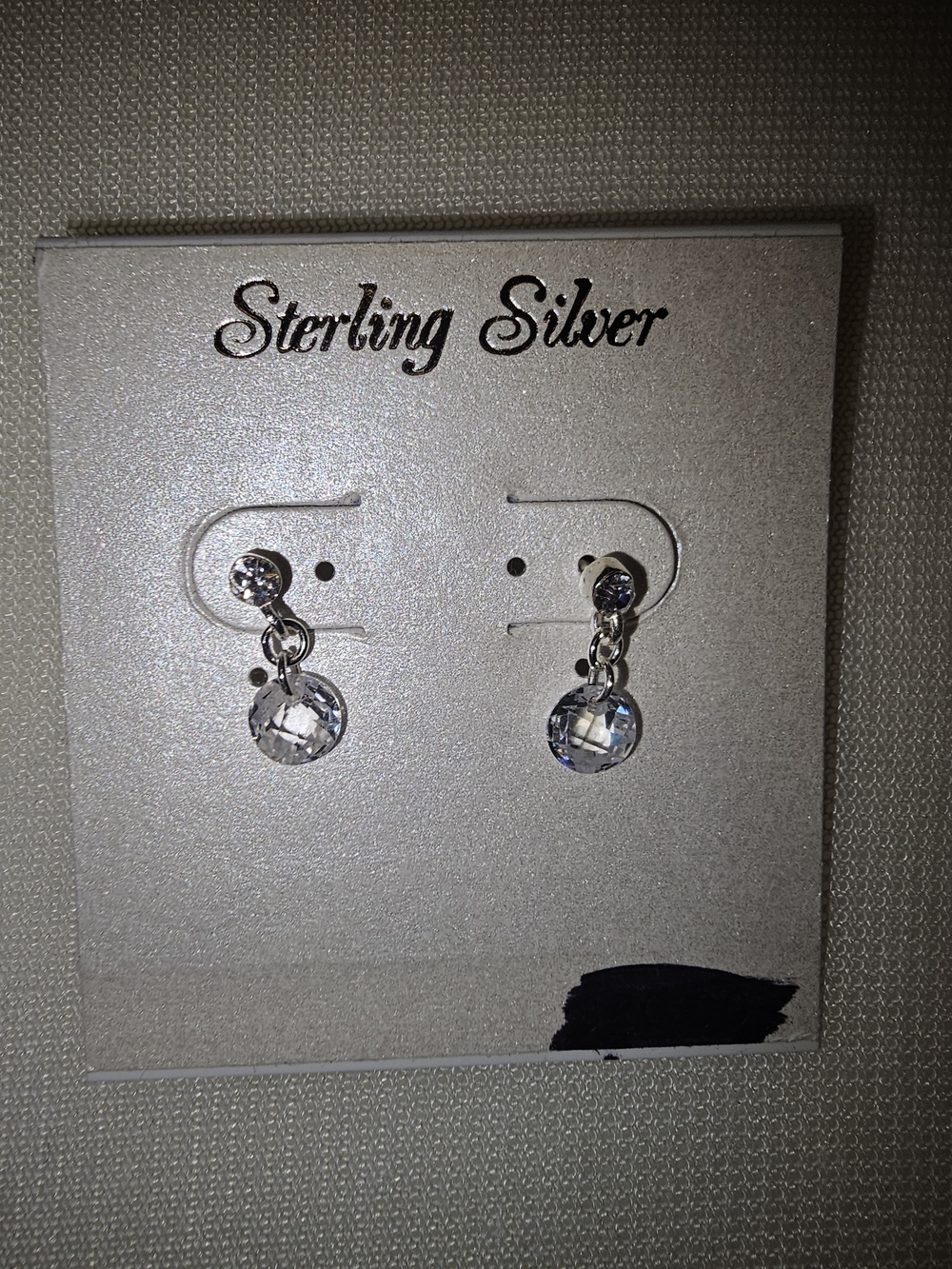 Clear Crystal Dangle Earrings